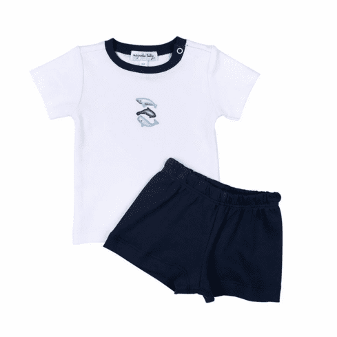 Magnolia Baby Whale Watching Boys Short Set. 3m