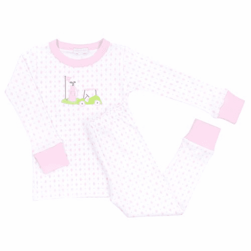 Magnolia PINK BOWS (Not this print) Printed Long Pajamas. Peruvian Pima Cotton.