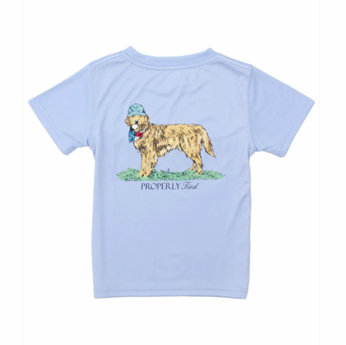 Properly Tied American Pup Short Sleeve Performance Pocket Tee. T