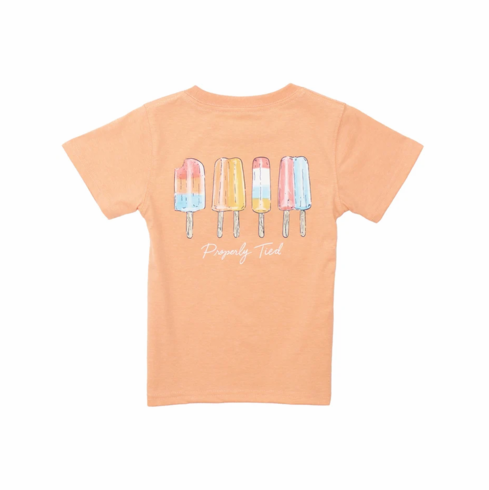 Properly Tied Popsicle Short Sleeve Melon Pocket Tee. T