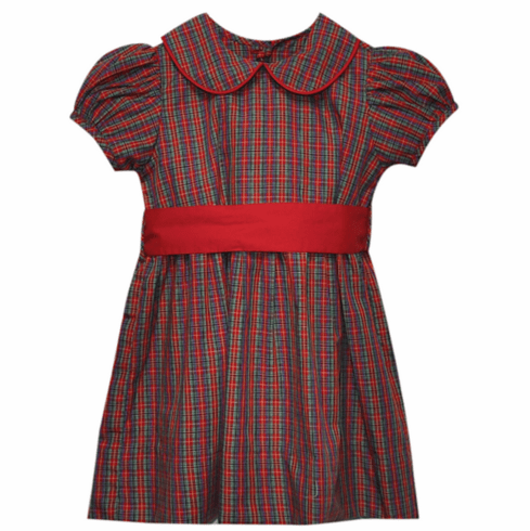 Remember Nguyen Aria Red Plaid Girl Dress. Toddler Girl