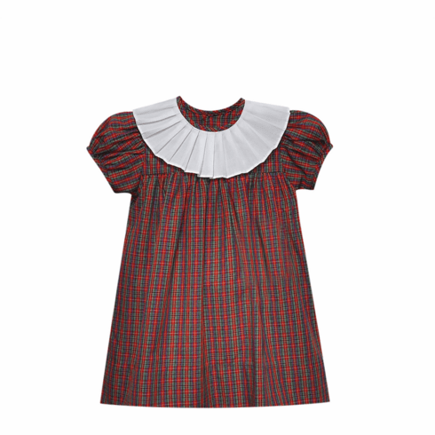 Remember Nguyen Ava Grace Red Plaid Girl Dress. Girl