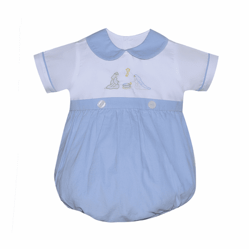 Remember Nguyen Blue Nativity Bubble. Infant