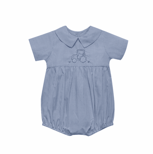 Remember Nguyen Brady Blue Boys Bubble with Tractor. Infant