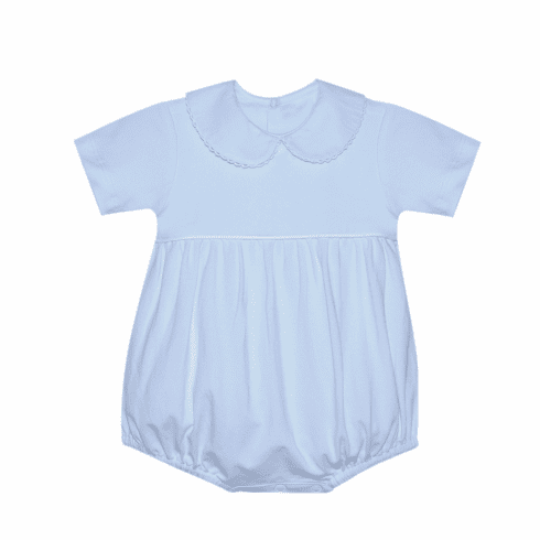 Remember Nguyen Brady Blue Bubble with White Picot Stitching. Infant