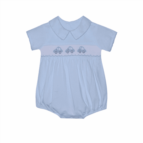 Remember Nguyen Brynn Blue Bubble with Cars. Infant Boy