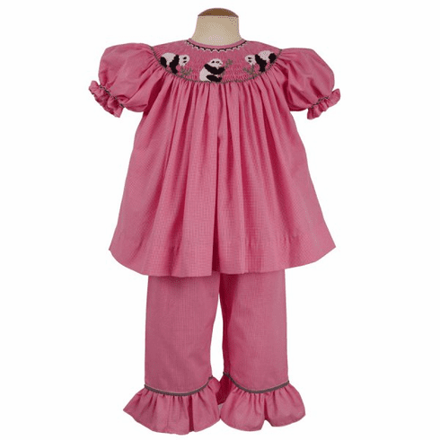 Remember Nguyen Busy Panda pink pant set.  Super cute and a great outfit for your girl.