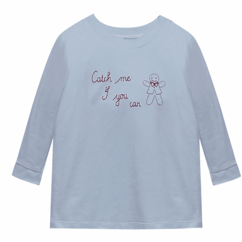 Remember Nguyen Catch Me If You Can Blue Knit Shirt.  Boy