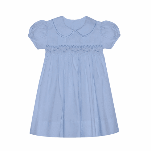 Remember Nguyen Finley Blue Smocked Blue Dress. Toddler