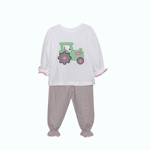 Remember Nguyen Girls Tractor Long Bloomer Set.