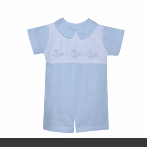 Remember Nguyen Marshall Blue and White Romper with Airplanes. Toddler