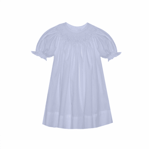 Remember Nguyen Savannah White Short Sleeve Smocked Bishop Dress. Toddler