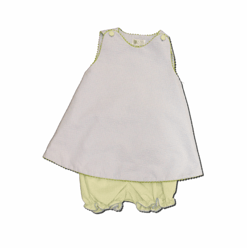 Royal Child Sarah blue/white checked seersucker top and matching bloomers. 