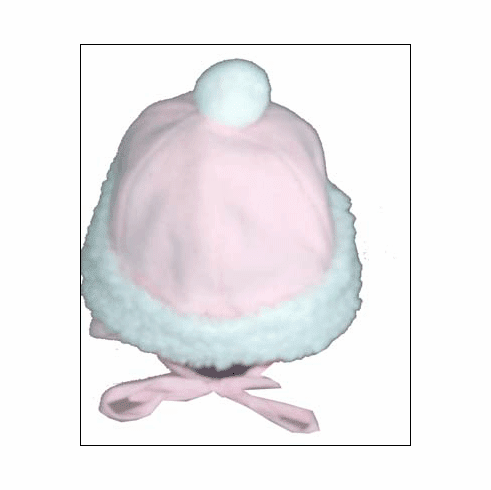 U S Maid light pink fleece hat