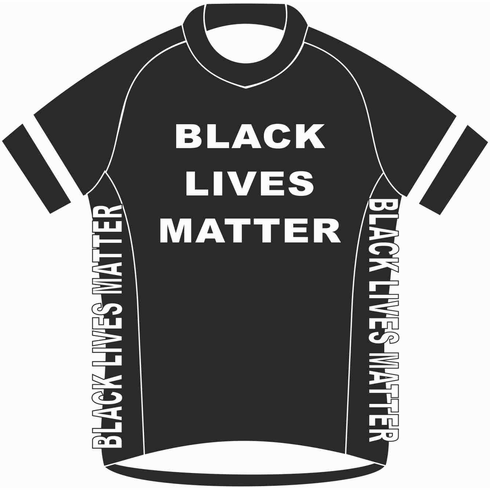 Black Lives Matter Bike Jersey, Custom Black Cycling Shirt