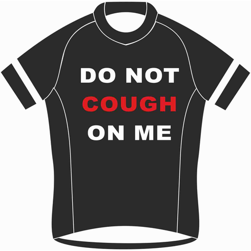 Covid Bike Jersey, Funny Do Not Cough on Me Cycling Shirt
