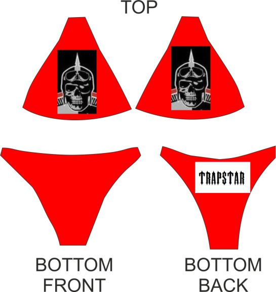 Custom Trapstar Bikini, Swimming Suit Custom Sublimation, custom