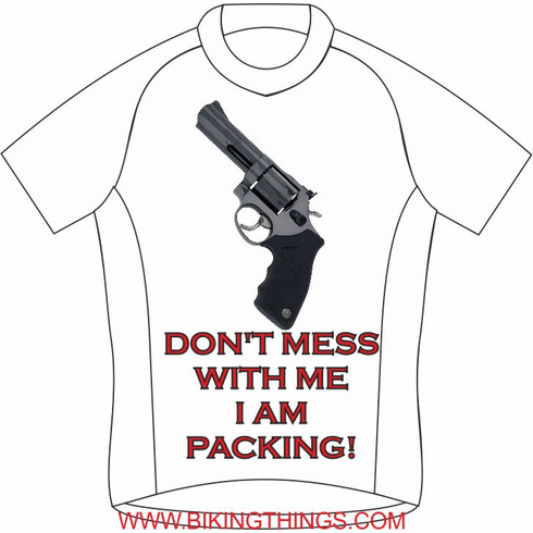 Loaded Gun Bike Jersey, I am Packing Cycling Shirt