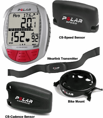 Polar CS200cad Wireless Cycle Computer w/ Heart Rate and Cadence Polar CS200