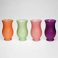 7" Colored Vases