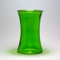 8"H Green Glass Gathering Vase