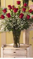 A Dozen Red Rose Arrangement