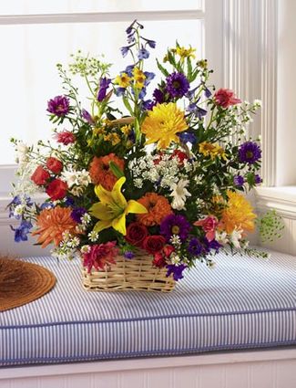 BirthDay  Basket Mixed flowers