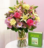 Book and Bouquet for Mom 