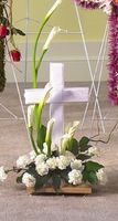 Calla Arrangement with Cross