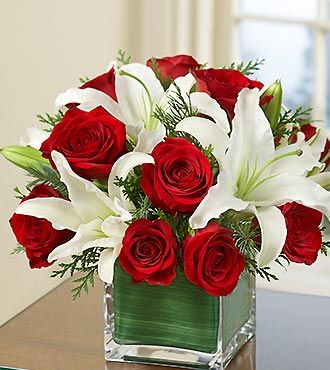 Christmas Rose and Lily Bouquet