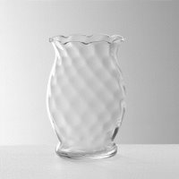 Clear Fluted Vase 