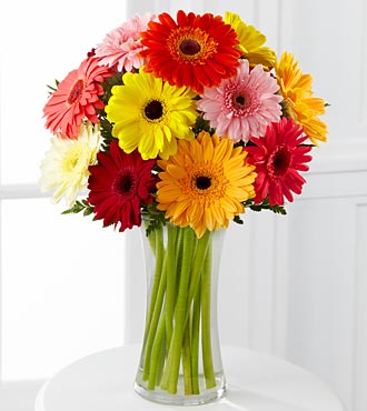 Colorful World Gerbera Daisy Bouquet