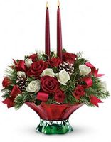 Colors of Christmas Centerpiece Flowers