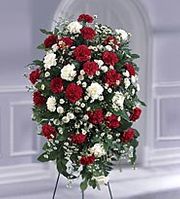 Crimson & White Standing Spray