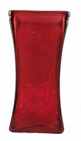 Glass Ruby Red Flared Square Vase, 9-Inch for sale