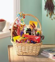 Gourmet and candies, chocolate basket