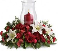 Holiday Glow Centerpiece Flowers 