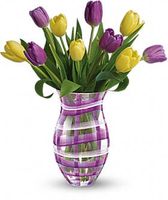 Lavender Plaid Tulip Bouquet