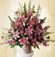 Leaf & Petals Basket Sympathy By Dallas Flowers Online