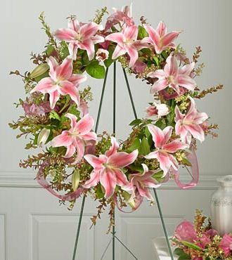 Lily and Eucalyptus Memorial Wreath