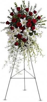 Lily and Rose Tribute Spray  Funeral