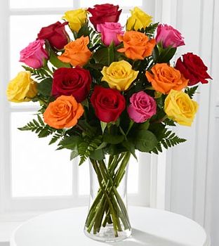 Long Stem Mixed Roses