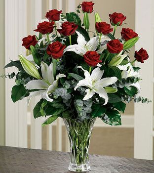 Long-Stem Roses and Lilies Arrangement
