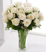 Long Stem White Rose Bouquet 18 rose