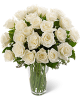 Long Stem White Rose Bouquet 24 Long Stem White Rose Bouquet 24