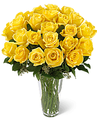 Long Stem Yellow Rose Bouquet 24 rose