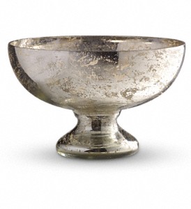 Mercury Glass Bowl Vase 