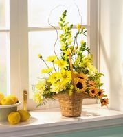 Mixed flower basket