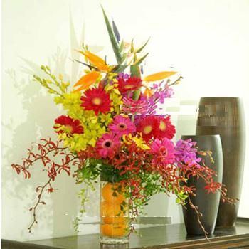 Mixed flowers tropical exotic