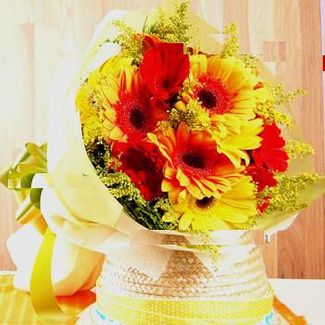 Mixed gerberas bouquet 15